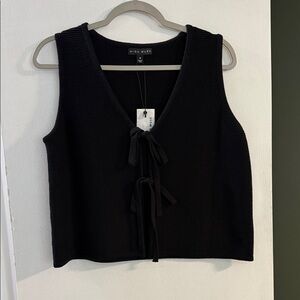 Tie Front Sweater Vest